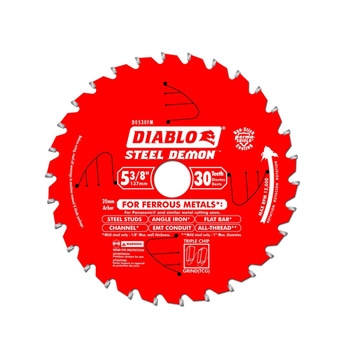 Diablo D0530FM 5-3/8 in by 30t Diablo Steel Demon Ferrous Cutting Saw Blade with 20mm Arbor