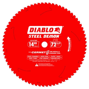 Diablo D1472CF 14 in. x 72 Tooth Cermet II Saw Blade for Metals and Stainless Steel