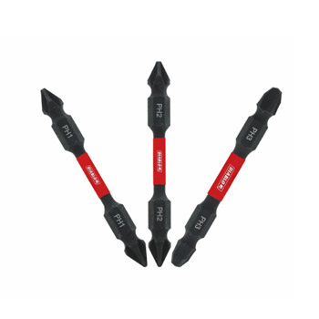Diablo DDEPHV25-S3 2-3/8 in Double-Ended Phillips Drive Bit Assorted Pack