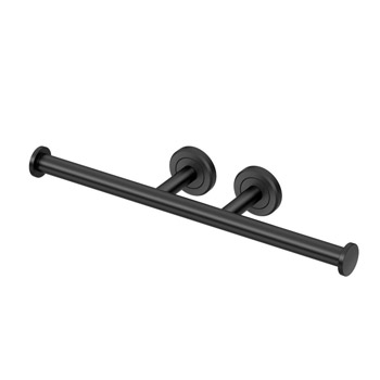 Gatco 4243AMX Latitude II Euro Double Tissue Holder - Matte Black