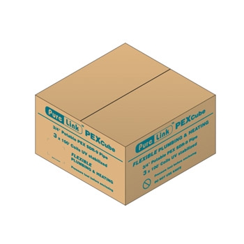 HeatLink 20122BW 3/4 in 100ft Blue Wall PureLink Plus UV Stabilized PEX-a PexCube