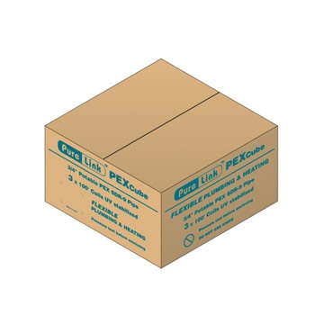 HeatLink 21122RW 3/4 in 100ft Red Wall PureLink Plus UV Stabilized PEX-a PexCube
