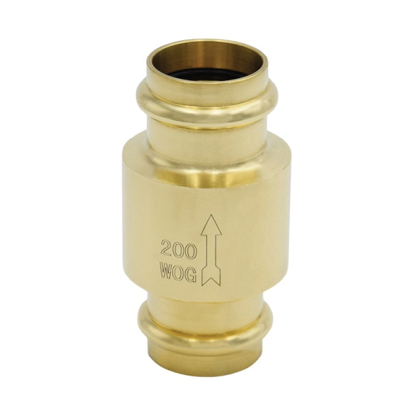 LEGEND LEGENDPress™ 105-454NL P-450NL Forged In-Line Check Valves, 3/4 in Nominal, Press End Style, Brass Body, Import