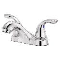 Pfister® LG143-6100 Centerset Bathroom Faucet, Pfirst Series™, Polished Chrome, 2 Handles, Metal Pop-Up Drain, 1.2 gpm Flow Rate