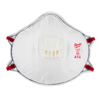 Milwaukee 48-73-4004 Valved Respirator with Gasket 10 Pk(Limit - 1 Box)