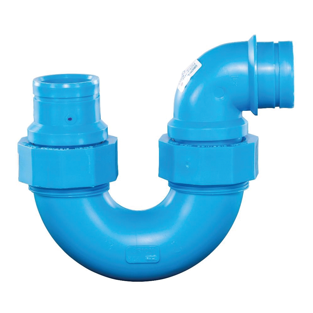 Orion® Blueline™ 710119 P-Trap, 2 in Nominal, No-Hub Connection, Import