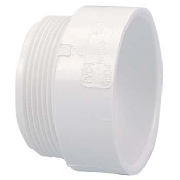 Nibco 4804 4 in Hub x NPT Male PVC DWV Pipe Fitting Adapter