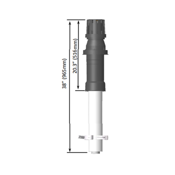 Rinnai 224356NPP 2/4 (60/100) Condensing Roof Discharge Termination 20 in above Roof