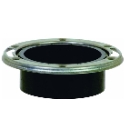 Tomahawk TKO™ 887-AM Open Closet Flange With Stainless Steel Swivel Ring, 3 x 4 in Hub Pipe, ABS, Domestic